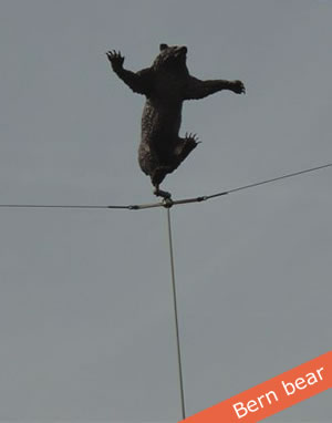 Balancing bear in Bern, Switzerland