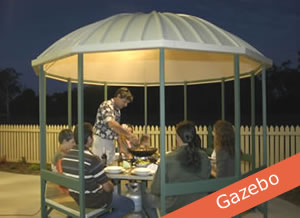 Dome roofed gazebo